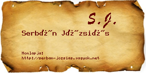 Serbán Józsiás névjegykártya